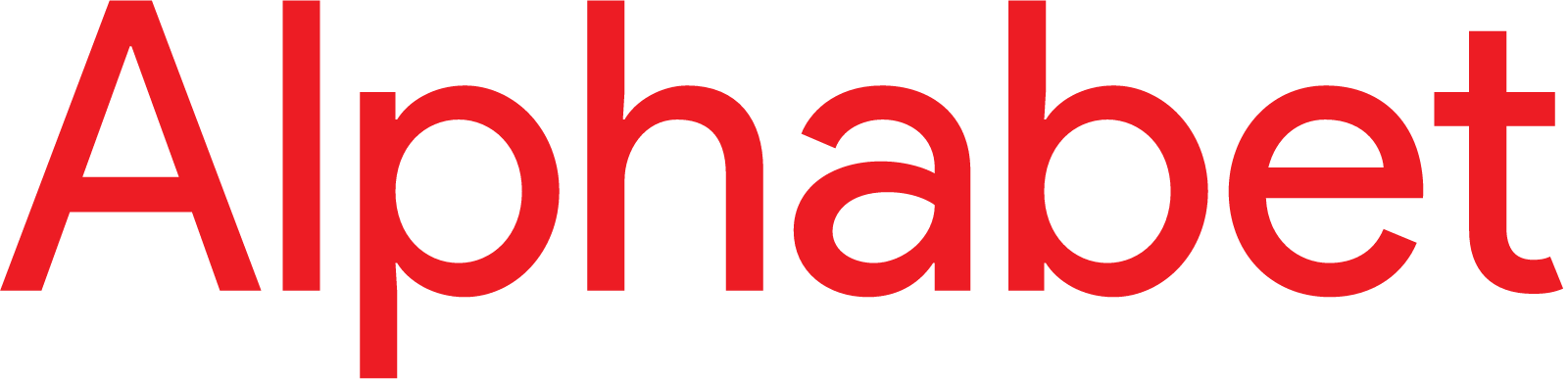 Alphabet完整红色字标