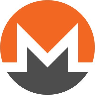 橙色、白色和深灰色组成的 Monero M 形标识