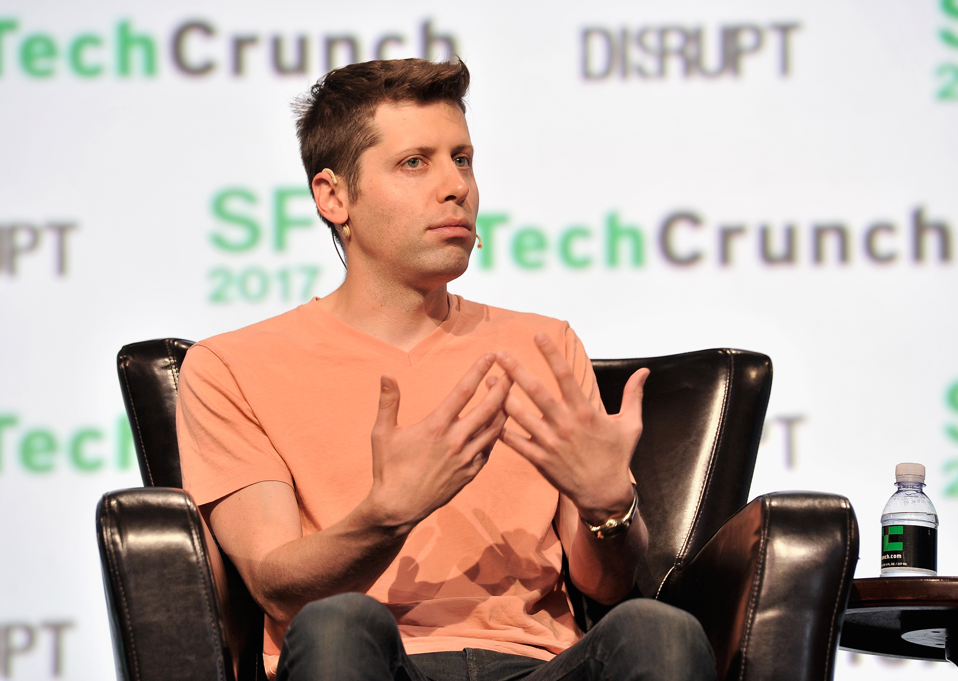 Sam Altman，2017年9月19日于 TechCrunch Disrupt SF