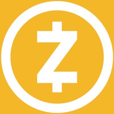 黃色背景上的白色 Zcash 圓形 Z 字標識